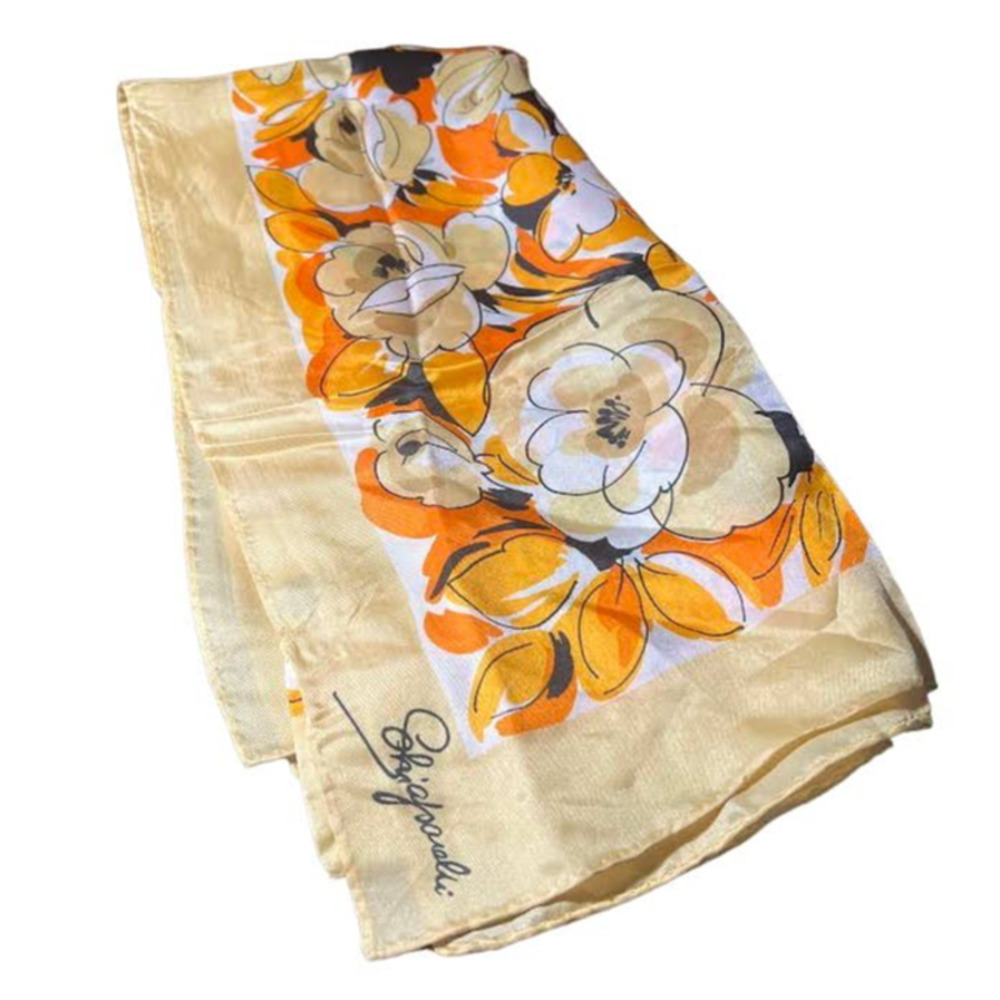 Vintage Elsa Schiaparelli Silk Blend Scarf -29"